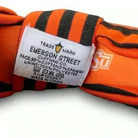 Oklahoma State University Headband Knotted Style Stripes OSU Embroidered‎ Mascot - Picture 5 of 6